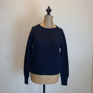J Crew Erica Cotton Wide Rib Crewneck Sweater XS
